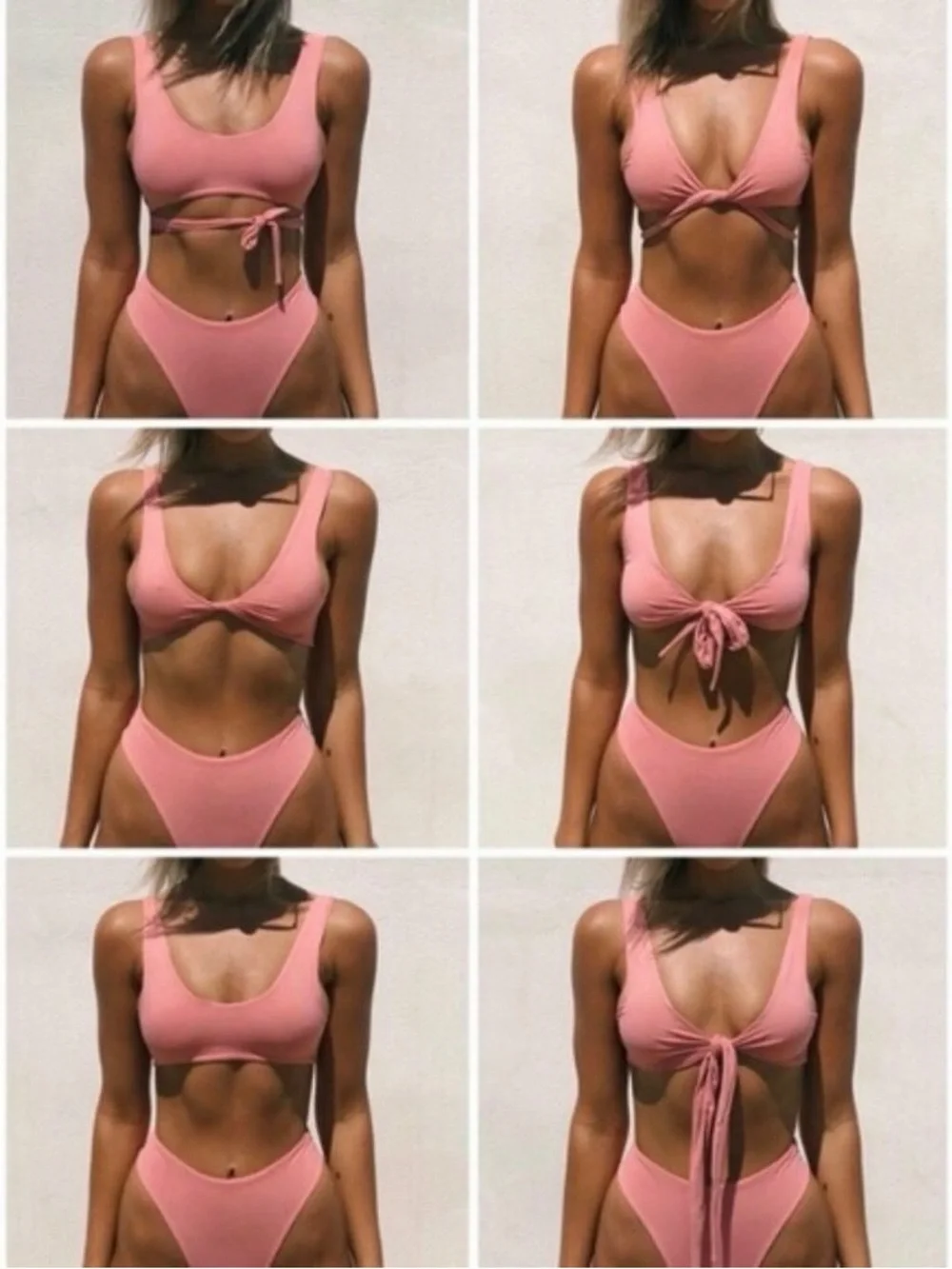 437 Bikini Set | Small Top Medium Bottom | Dusty Rose